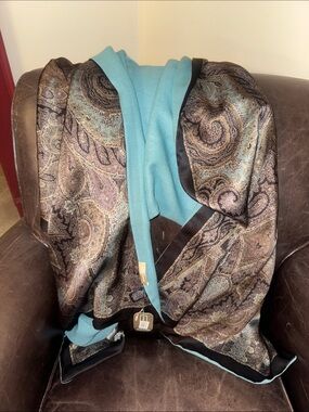 Nordstrom sill and wool Multi Paisley Women's scarf